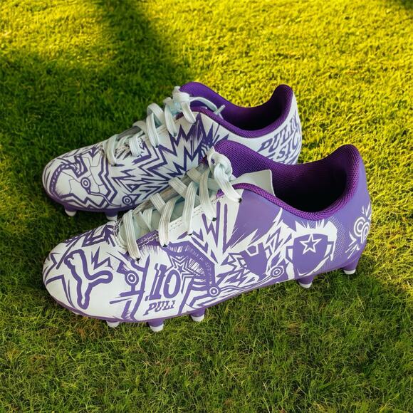 Puma x Christian Pulisic Tacto II FG/AG Soccer Cleats Youth Size 13 Purple - Picture 1 of 9